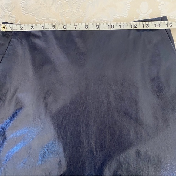 Theory navy leather pencil skirt - Picture 6 of 9